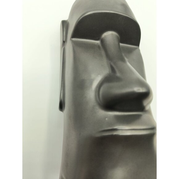Vintage OMC Japan Black Moai Tiki Ceramic Vase / Mug - Picture 1 of 6